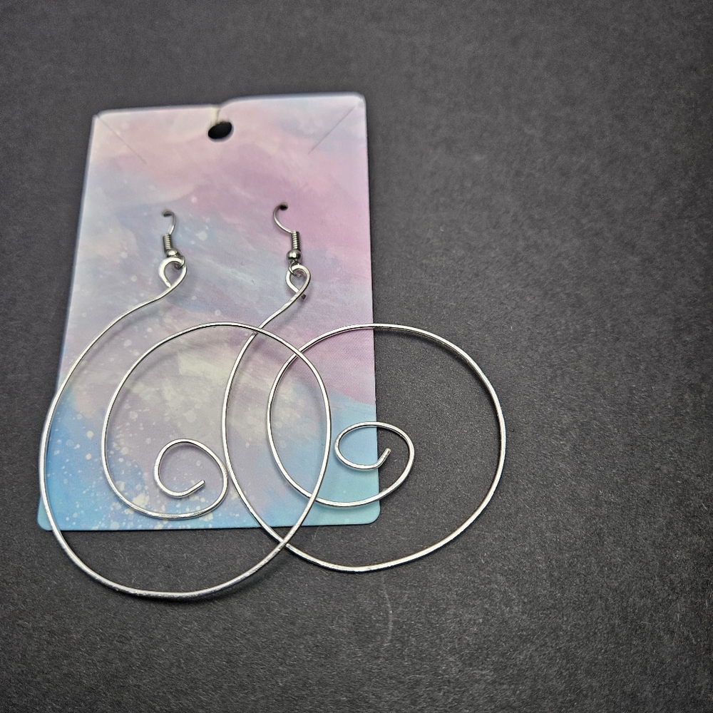 Silver circular Earrings
